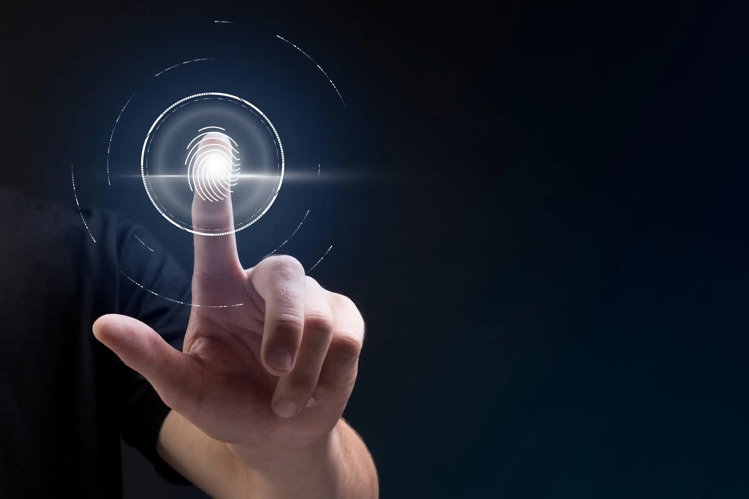 Biometric fingerprint security scan